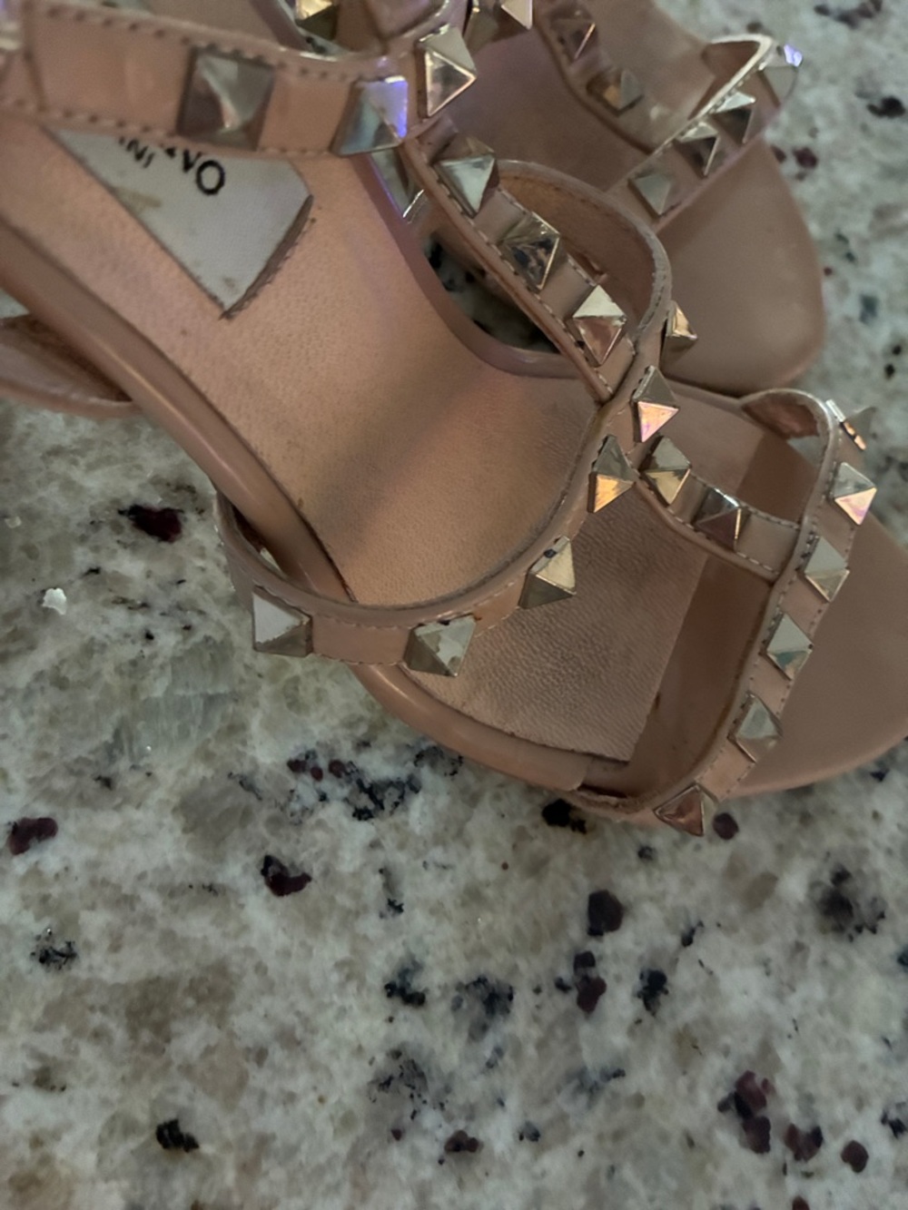 Valentino Rockstud Strappy Heels - Beige - Picture 12 of 14